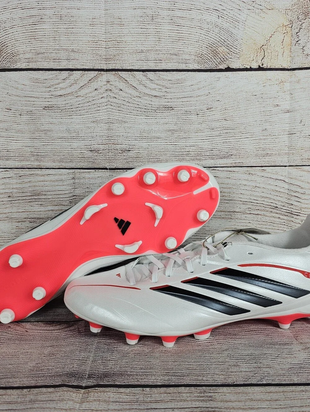 ADIDAS COPA PURE IV League Men White Lucid Red Soccer Cleats JQ0484 Size 10 NWOB
